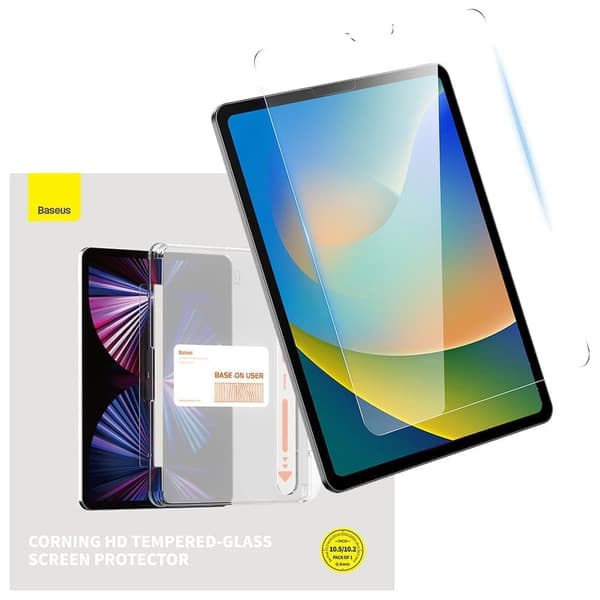 Baseus krystallherdet glass for iPad 10.2 (2019/2020/2021) / iPad Air 3 10.5 + monteringssett - gjennomsiktig