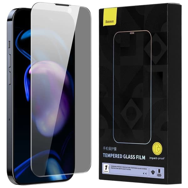 Baseus Privacy Tempered Glass for iPhone 14 Pro Fullskjerm 0,4 mm Privacy Filter Anti Spy + Installasjonssett