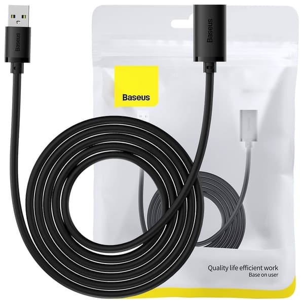 Baseus AirJoy Series USB 3.0 skjøtekabel 2m - svart