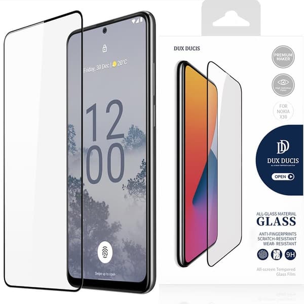 Dux Ducis 10D herdet glass Nokia X30 9H herdet glass med svart ramme