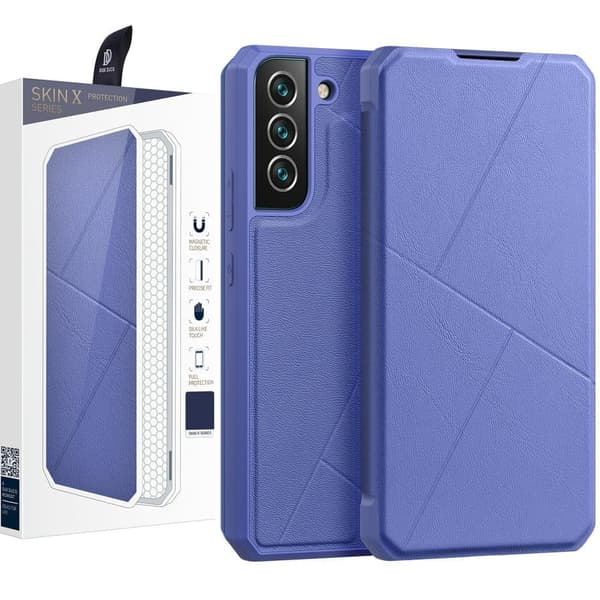 DUX DUCIS Skin X-deksel med klaff for Samsung Galaxy S22+ (S22 Plus) blå