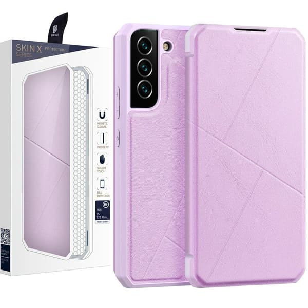 DUX DUCIS Skin X deksel med klaff for Samsung Galaxy S22+ (S22 Plus) rosa