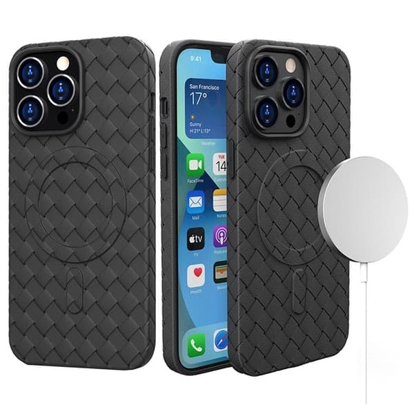 MagSafe Woven Deksel til iPhone 15 - Svart