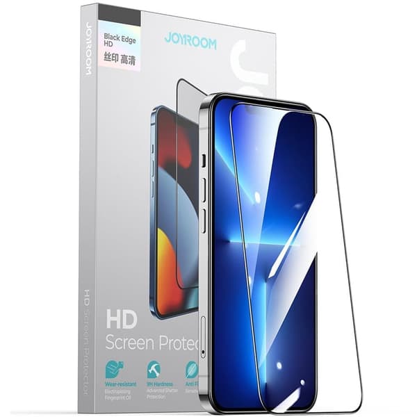 Joyroom Knight 2.5D TG herdet glass for iPhone 14 Plus, gjennomsiktig fullskjermramme (JR-H03)