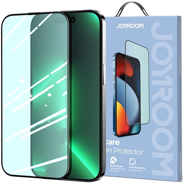 Joyroom Knight grønt glass for iPhone 14 Pro Max og Anti Blue Light-filter for hele skjermen (JR-G04)