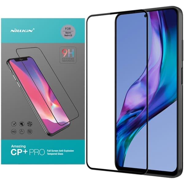 Nillkin CP+PRO Ultratynt herdet glass for fullskjerm 0,2 mm med ramme 9H Xiaomi Redmi 10 svart