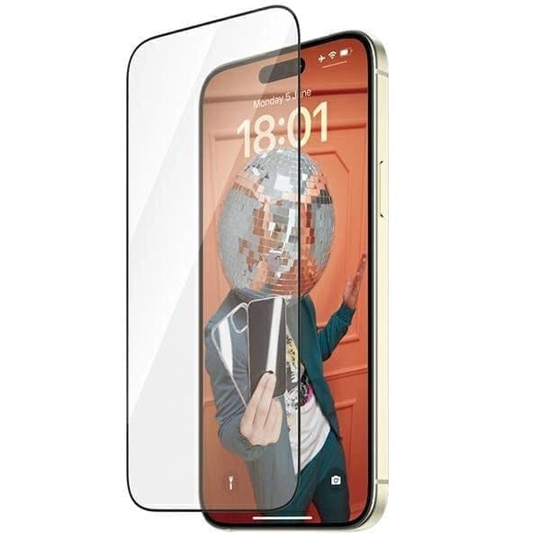 PanzerGlass Re:fresh Glass for iPhone 15 Plus med holder