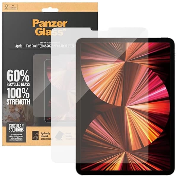 PanzerGlass Ultra-Wide Fit antibakterielt herdet glass iPad Pro 11" 2018-2022 / Air 10.9" 2020-2022