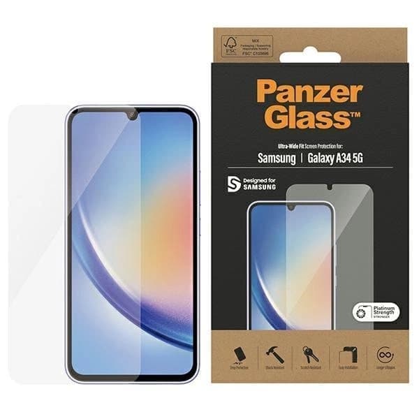 PanzerGlass Ultra-Wide Fit herdet glass for Samsung Galaxy A34 5G