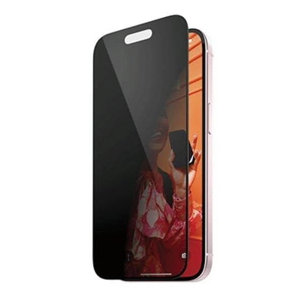 PanzerGlass Ultra-Wide Fit Privacy Herdet glass med holder for iPhone 15 Plus