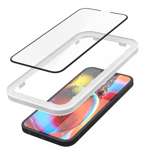 HERDET GLASS SPIGEN ALM GLASS FC IPHONE 13 / 13 PRO / 14 SVART