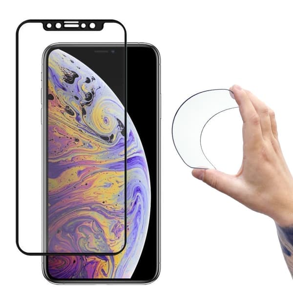 Wozinsky Full Cover Flexi Nano Glass Film herdet glass med ramme iPhone 13 mini svart