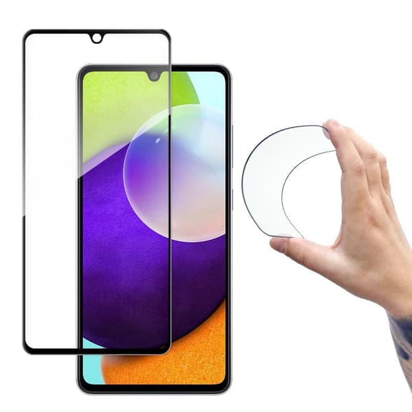 Wozinsky Full Cover Flexi Nano Glass Film herdet glass med ramme Samsung Galaxy A33 5G Black