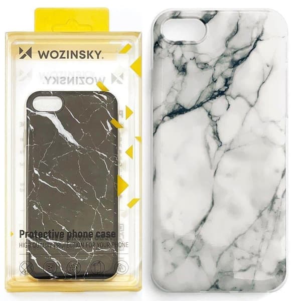 Wozinsky Marble gel deksel marmor deksel til Samsung Galaxy A03s (166.5) hvit