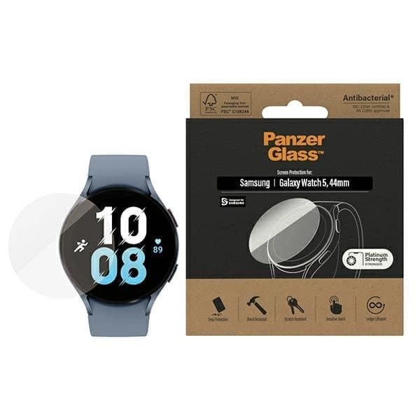 Antibakteerinen PanzerGlass näytönsuoja Samsung Galaxy Watch Classic 5 44 mm:lle