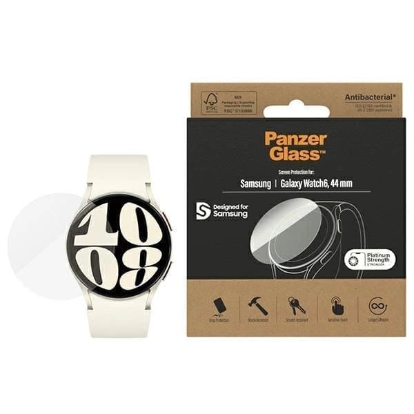 Antibakteerinen PanzerGlass näytönsuoja Samsung Galaxy Watch 6 44 mm:lle