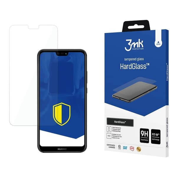 9H 3mk HardGlass™-glass på Huawei P20 Lite-telefonen