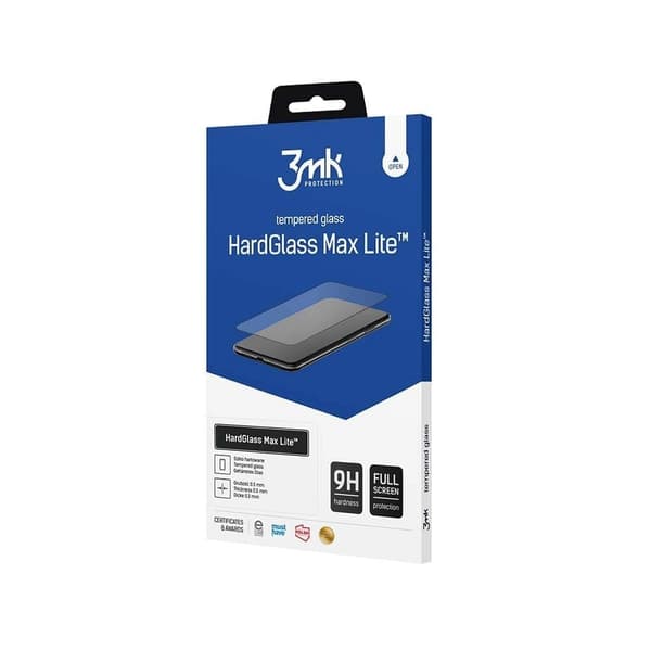 9H 3mk HardGlass Max Lite™ glass for iPhone 7/8 - med svart ramme