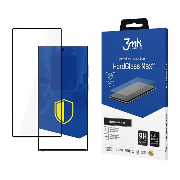 Samsung Galaxy S23 Ultra - 3mk HardGlass Max fingeravtrykk
