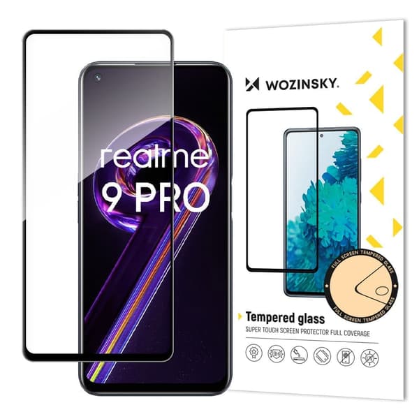 Wozinsky Super Durable Full Lim Helskjerm Herdet glass med Case Friendly Realme 9 Pro Black