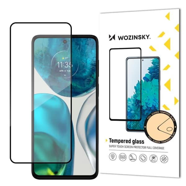 Wozinsky Super Slitesterk Full Lim Full Skjerm Herdet glass og rammeveske Friendly Motorola Moto G52 Black