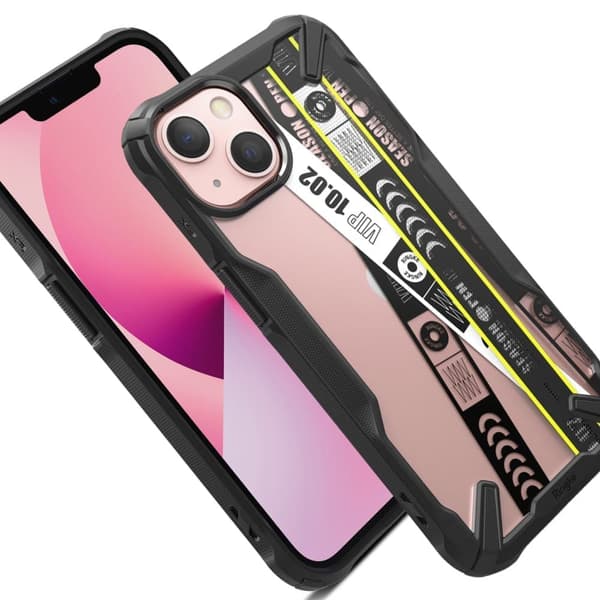 Ringke Fusion X Design pansret deksel med ramme iPhone 13 svart