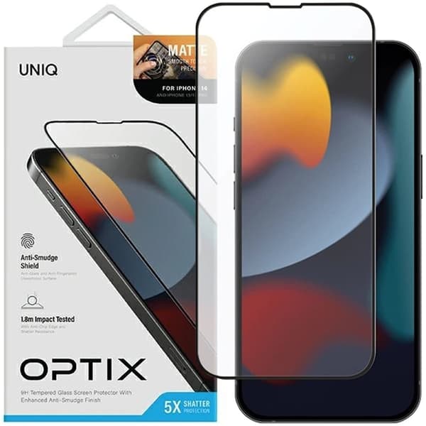 UNIQ Optix Vivid glass for iPhone 14 / 13 / 13 Pro med applikator