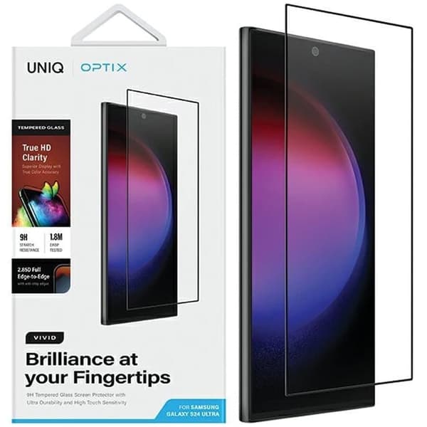 UNIQ Optix Vivid glass for Samsung Galaxy S24 Ultra med applikator