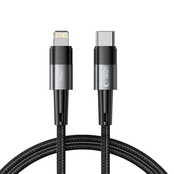 TECH-PROTECT ULTRABOOST LIGHTNING CABLE PD20W/3A 100cm GRÅ