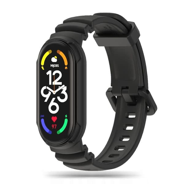 TEKNISK BESKYTTELSE ICONBAND HYBRID XIAOMI MI SMART BAND 5 / 6 / 7 / NFC SVART