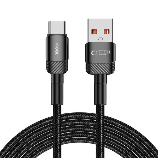TECH-PROTECT ULTRABOOST EVO TYPE-C KABEL 100W/5A 300CM SVART