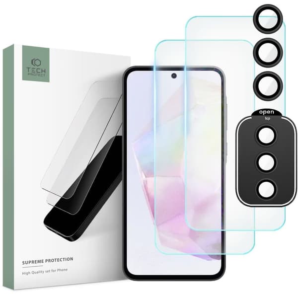 TEMPERT GLASS TECH-PROTECT SUPREME SET GALAXY A35 5G CLEAR