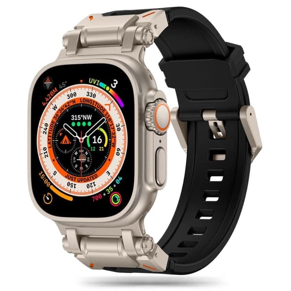 TECH-PROTECT DELTA PRO APPLE WATCH 4 / 5 / 6 / 7 / 8 / 9 / SE / ULTRA 1 / 2 (42 / 44 / 45 / 49 MM) SVART/TITANIUM