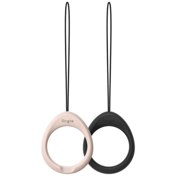 RINGFINGER RINGSTRAP 2-PAKK SORT & ROSA SAND