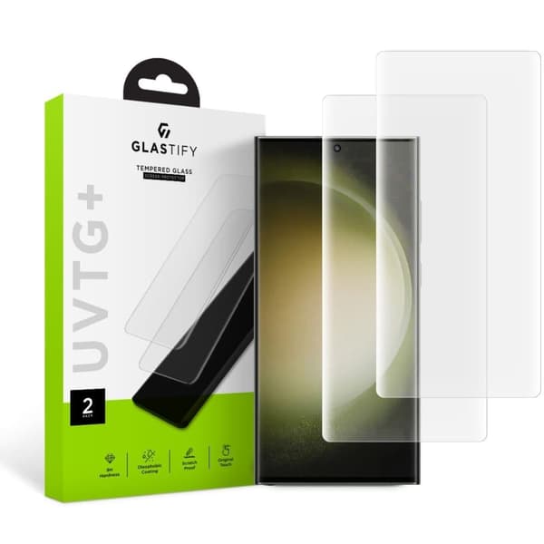 HERDET GLASS GLASTIFY UVTG+ 2-PACK GALAXY S23 ULTRA CLEAR