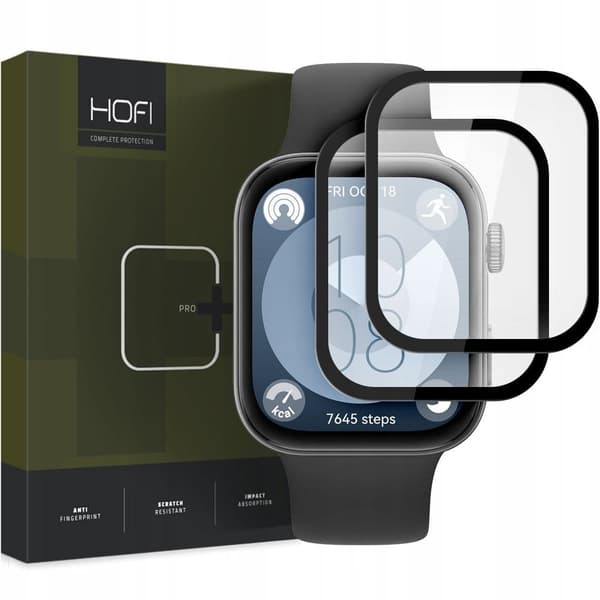 HOFI HYBRID PRO+ HYBRID GLASS 2-PAKK HUAWEI WATCH FIT 3 SVART