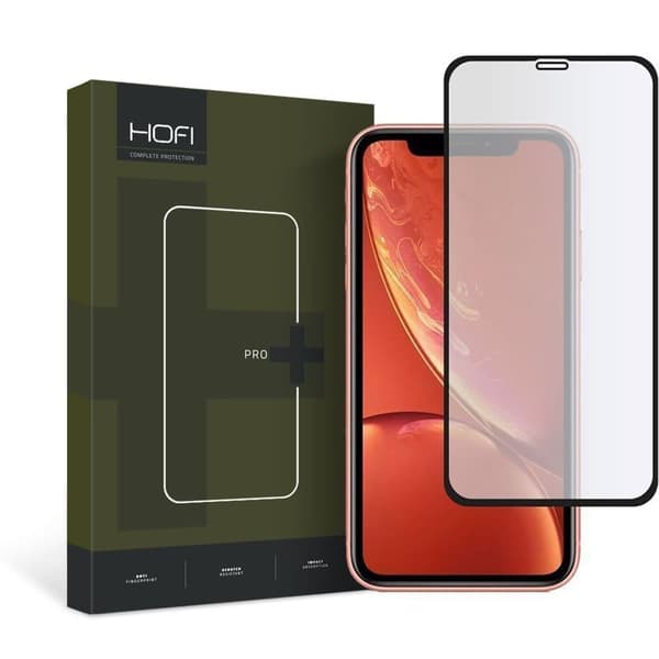 HOFI HYBRID GLASS IPHONE 11 / XR SVART HYBRID