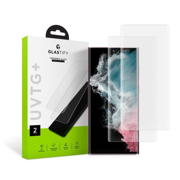 HERDET GLASS GLASTIFY UVTG+ 2-PACK GALAXY S22 ULTRA