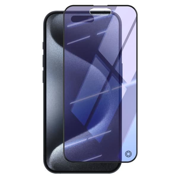 Skärmskydd - FORCE GLASS - iPhone 15 Pro - Okrossbart flexibelt glas - Anti UV - 0,3 mm