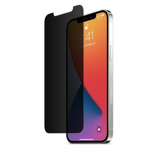 Skärmskydd för iPhone 13 Mini Privacy i premium härdat glas 2.5D Eiger Transparent Black