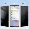 Miniatyrbild 3 av 4: Härdat glas - AVIZAR - Samsung Galaxy Z Fold 6 - Anti-spion - Repellerande - Svart
