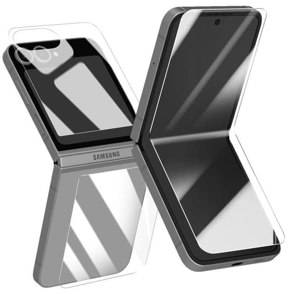 Skärmskydd - AVIZAR - Samsung Galaxy Z Flip 6 - Mjuk hydrogel - Transparent - Repotålig