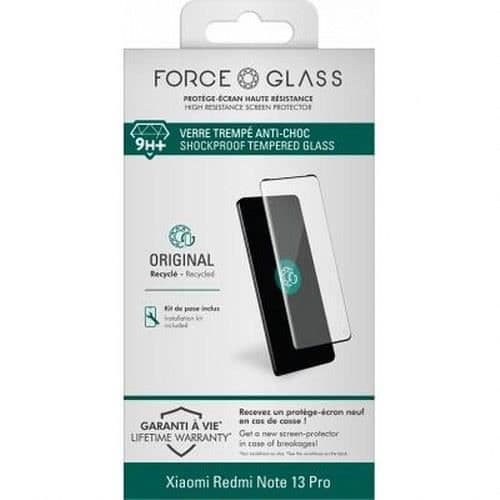 Skärmskydd för Xiaomi Redmi Note 13 Pro i härdat glas 3D Oleophobic Force Glass Transparent Svart