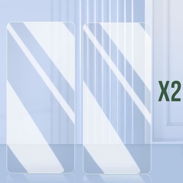 Härdat glasfilm för Galaxy S24 FE - 2-pack - 9H hårdhet - Anti-bländning - Klar