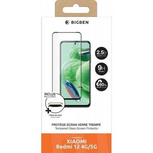 Skärmskydd - BIGBEN CONNECTED - Xiaomi Redmi 12 - Härdat glas - Anti-fingeravtryck - Stöttålig