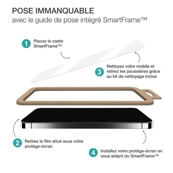 Skärmskydd för Google Pixel 7a i 2,5D härdat glas med SmartFrame BigBen Connected Transparent