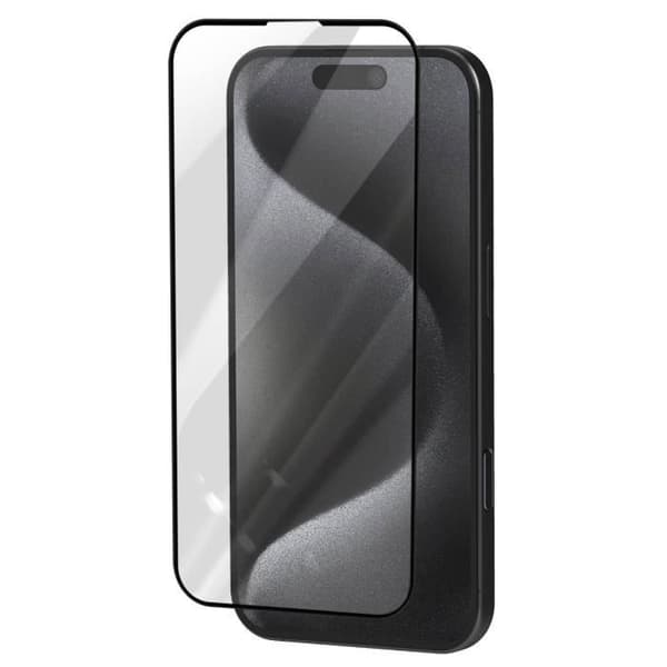 Skärmskydd - AVIZAR - iPhone 16 Pro - Härdat glas - Keramik - Fulllim svart