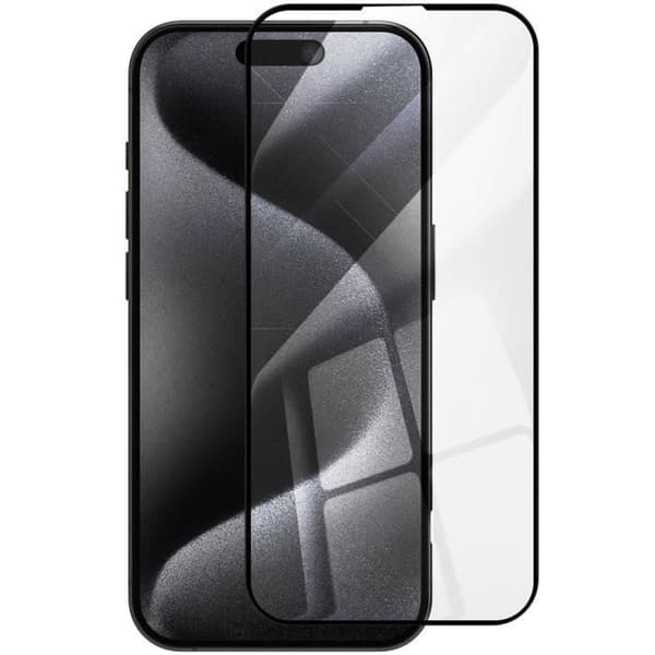 Skärmskydd - AVIZAR - iPhone 16 Pro - Härdat glas - Keramik - Fulllim svart
