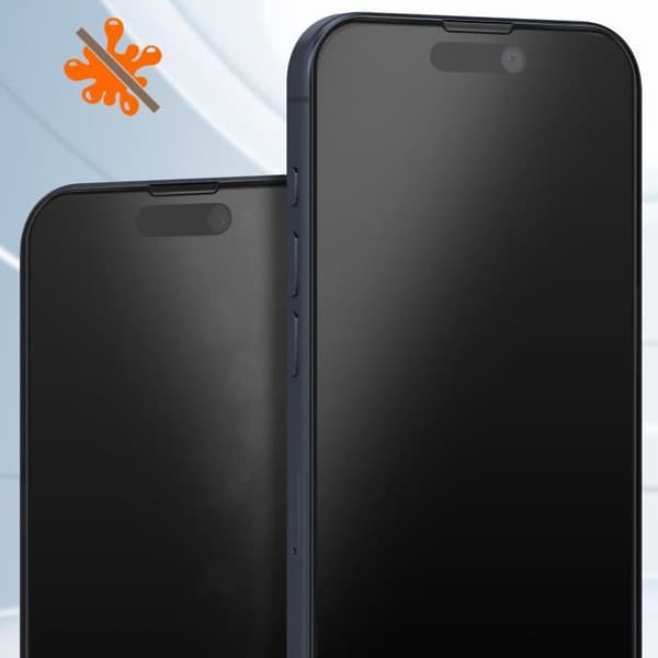 Härdat Glas Anti-spion - AVIZAR - iPhone 16 Pro - Hårdhet 9H - Rep-säker - Tjocklek 0,3 mm