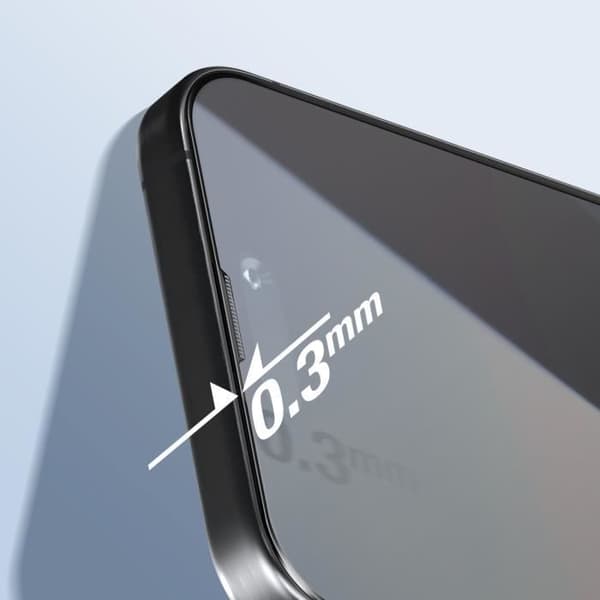 Härdat glas - AVIZAR - iPhone 16 - 9H hårdhet - Fulllim - 5D med svart applikator